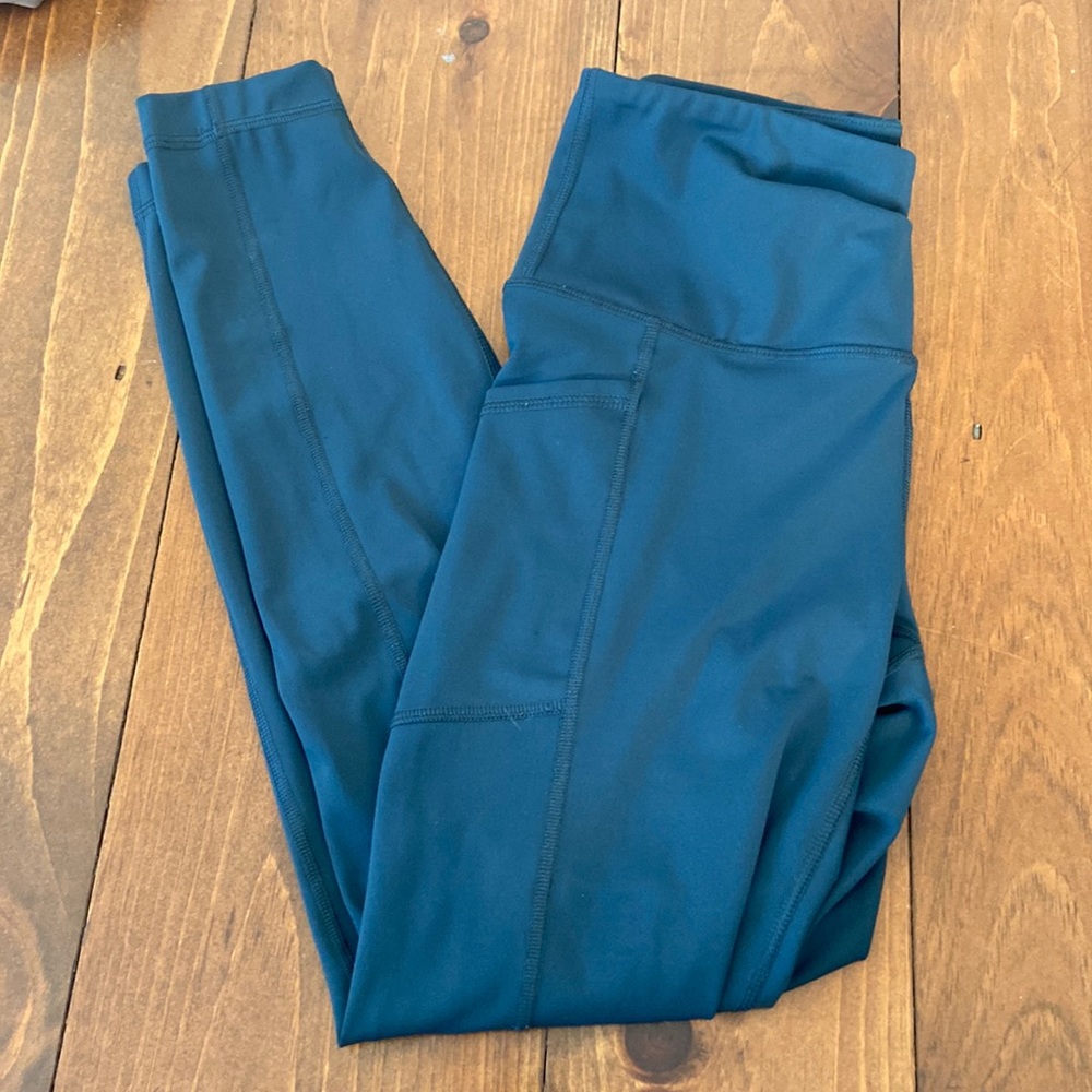 Teal pocket leggings